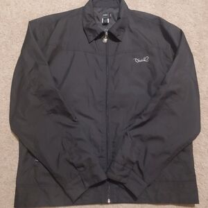 O'neill Black Windbreaker Full Zip Jacket Mens Large